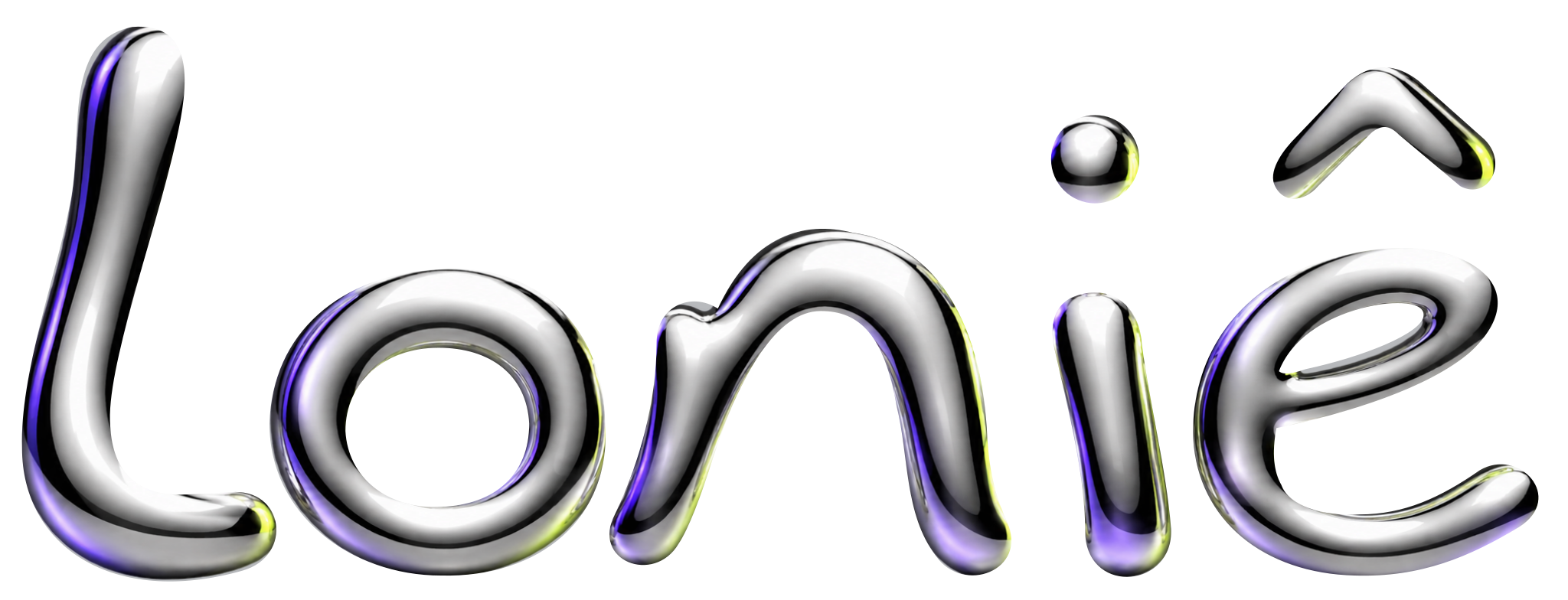 Logo Loniê com acabamento prata